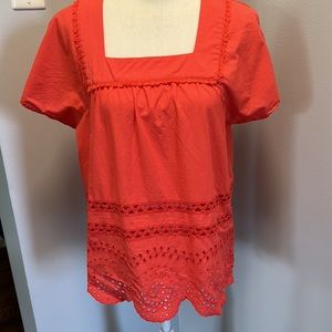 Madewell Blouse Size Medium, Orange Color